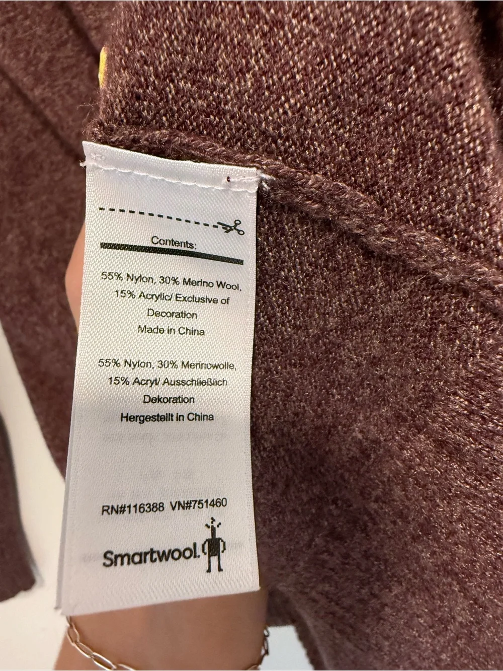 Smartwool Men's XL Quarter Zip Maroon Pullover